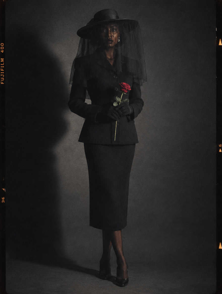 Noir costume look 04